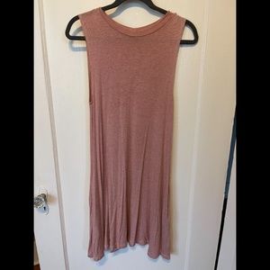 Elan Red & White Horizontal Pinstripe A-line Dress